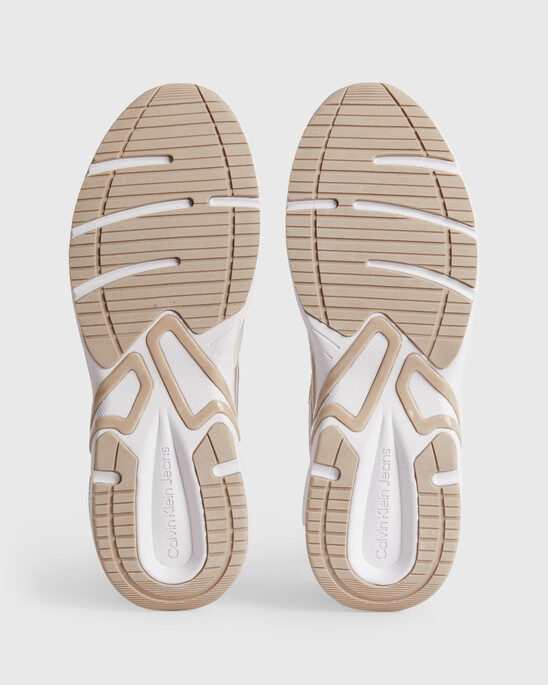 SUEDE AND MESH TRAINERS