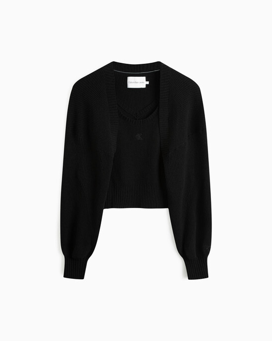 Feminine 2 In 1 Knit Cardigan