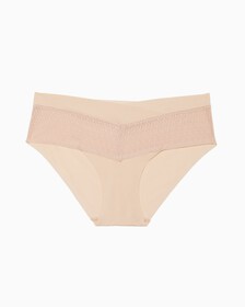 SEAMLESS MESH LACE HIPSTER, Cedar, hi-res