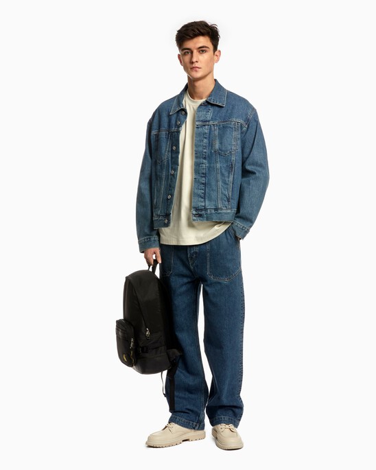MIX MATERIAL CAMPUS BACKPACK