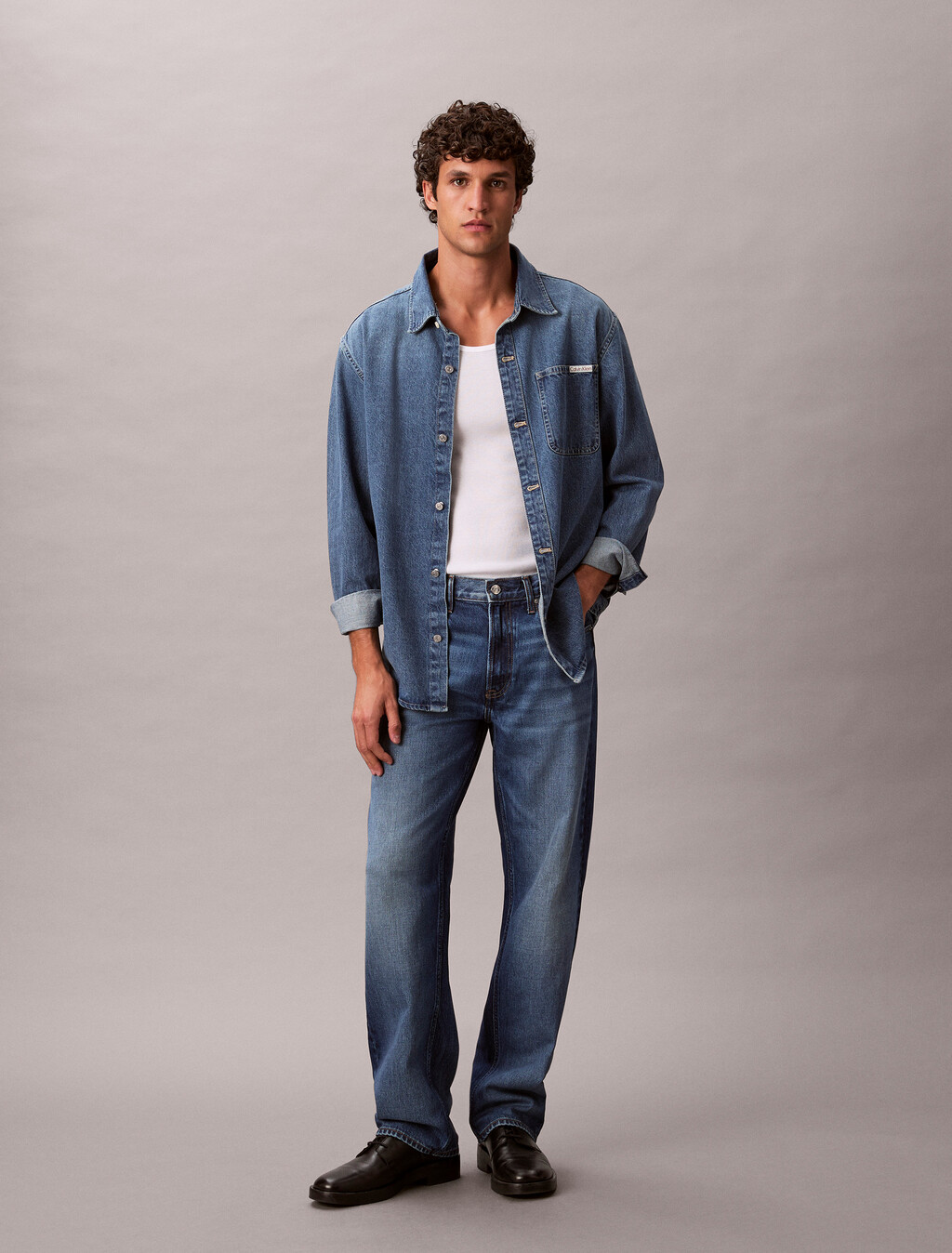 90s CK Vintage Overshirt, CK VINTAGE INDIGO, hi-res