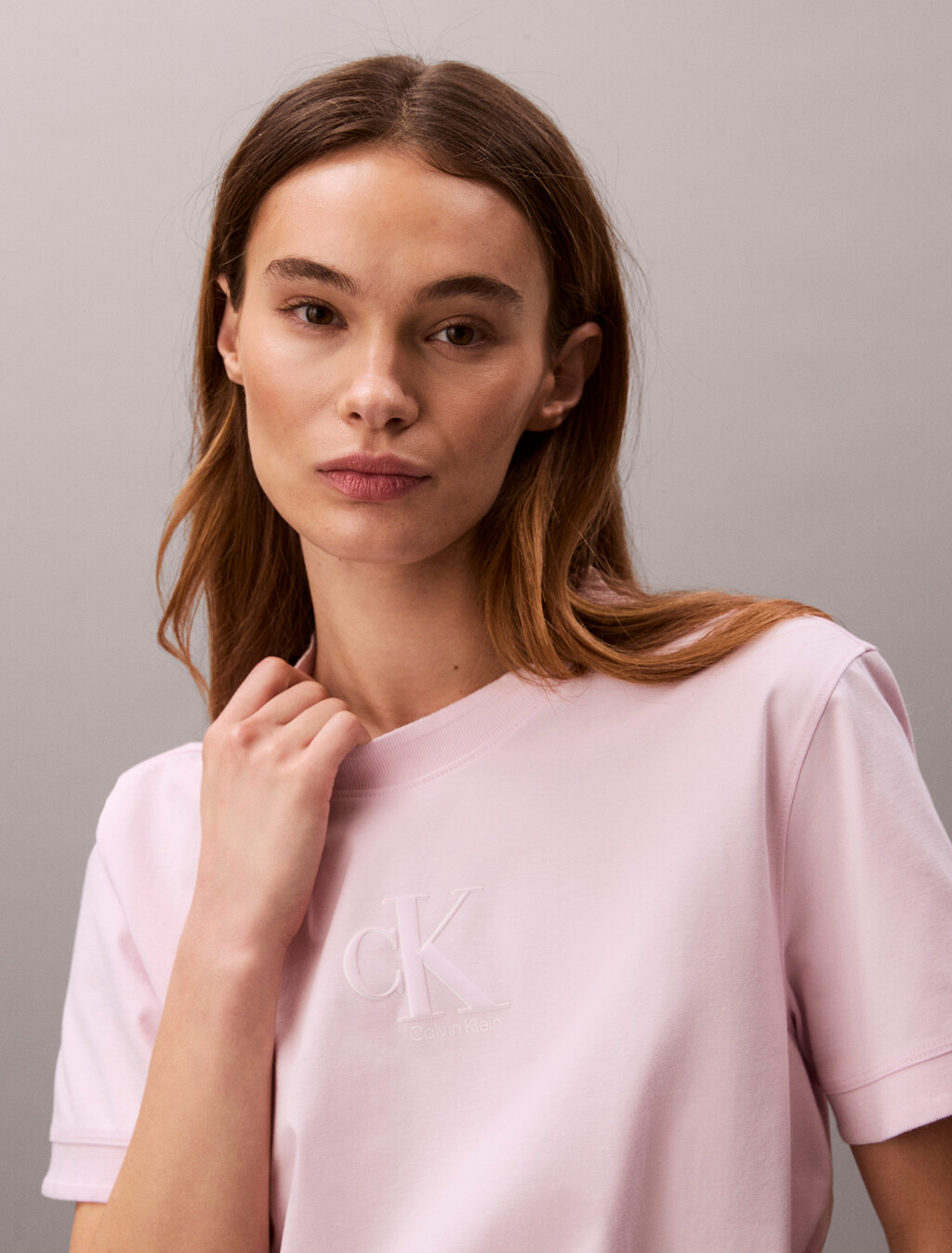 Cropped Tie Waist Logo T-shirt, Cradle Pink, hi-res