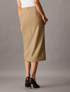 Crepe Wool  Blend Suiting Pencil Skirt, Amphora, hi-res