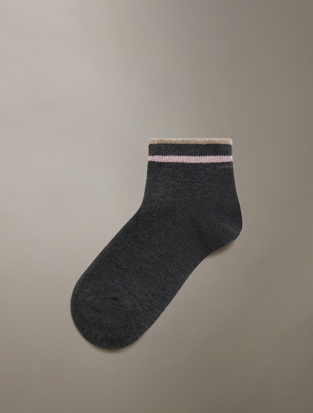 Stripe CK Logo Liner Sock, GRAPHITE HTR, hi-res