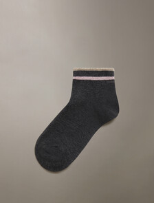 Stripe CK Logo Liner Sock, GRAPHITE HTR, hi-res