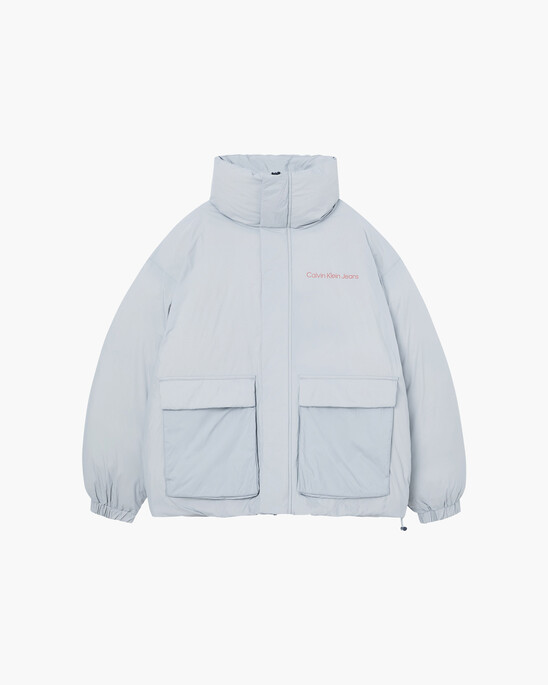 Quilted Puffer Jacket With Removable Sleeves