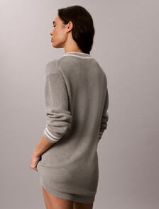 Cotton Knit Jumper Dress, B10 Grey Heather, hi-res