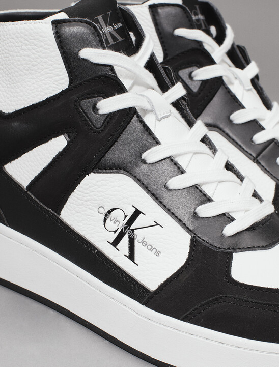 Leather High-Top Trainers