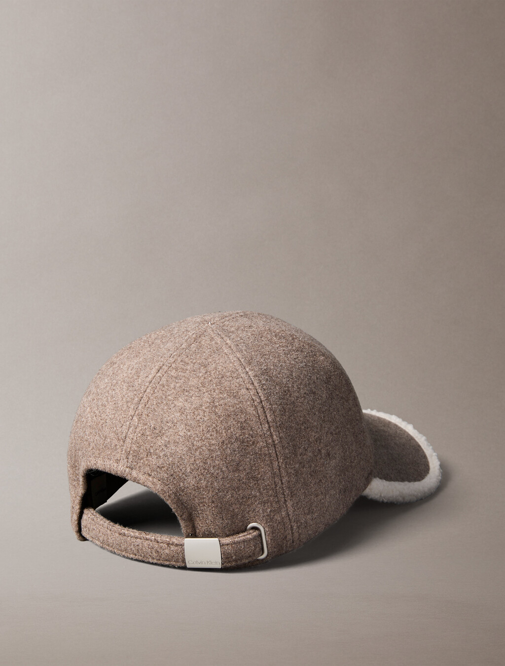 Sherpa Teddy and Felt Monogram Cap, Demitasse Heather, hi-res