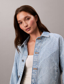 Needle punch Denim Trucker Jacket, CK TROPIC, hi-res