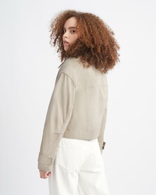 LIGHTWEIGHT CROPPED UTILITY JACKET, Perfect Taupe, hi-res