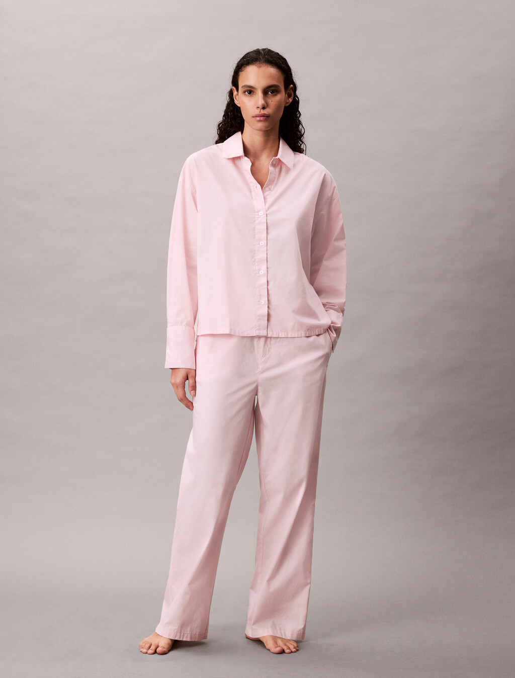 Cotton Poplin Logo Waistband Pant, Potpourri, hi-res