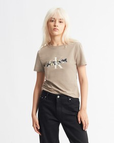CENSORED MONOGRAM SLIM TEE, Perfect Taupe, hi-res