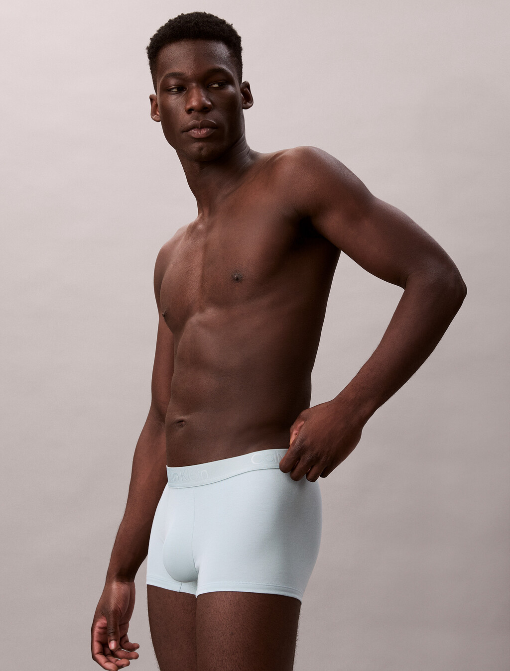 Trunks - CK Black Cotton, Gentle Aqua, hi-res