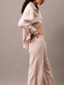 Cotton Poplin Regular Shirt, 17744 STEADY STRIPE+GRAY MORN, hi-res