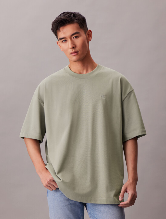 Oversized Embossed Monogram Tee