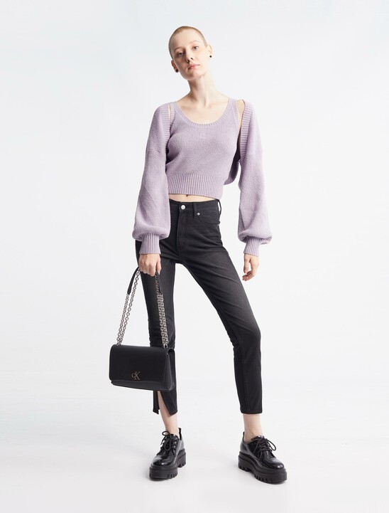 CKJ MINIMAL MONOGRAM CHAIN CROSSBODY