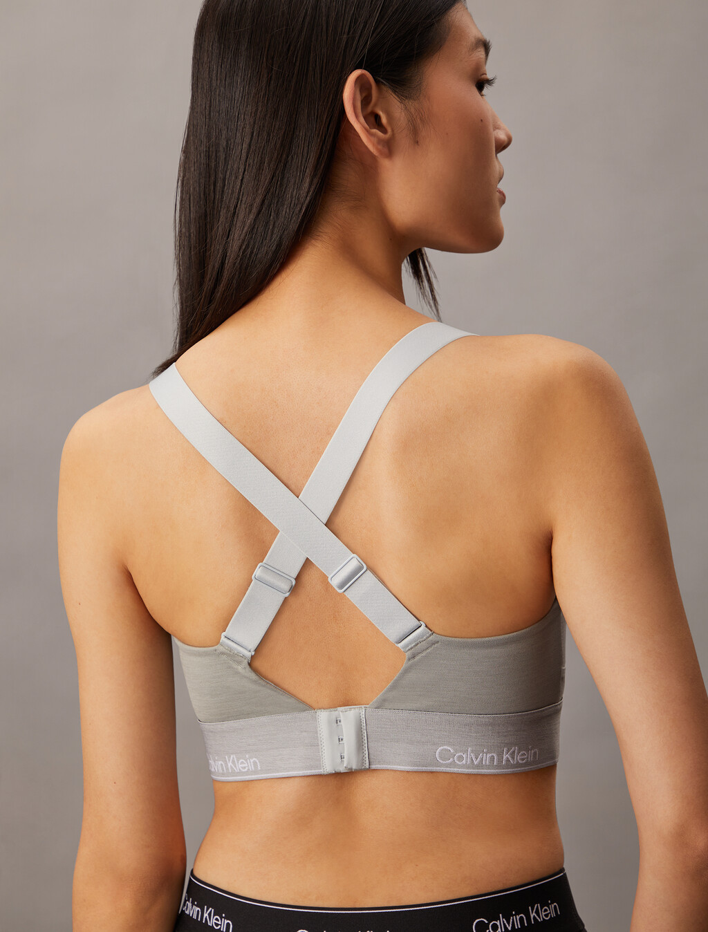 Essentials Modern High Support Bra, B10 Grey Heather, hi-res