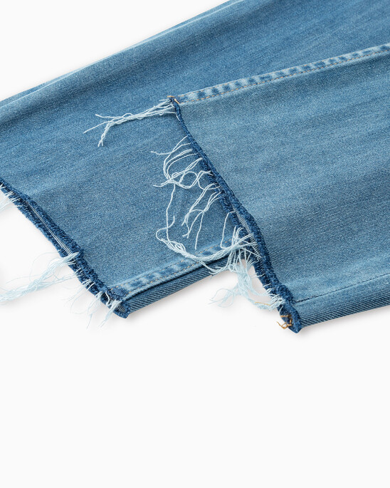Ultimate Stretch High Rise Slim Straight Frayed Jeans