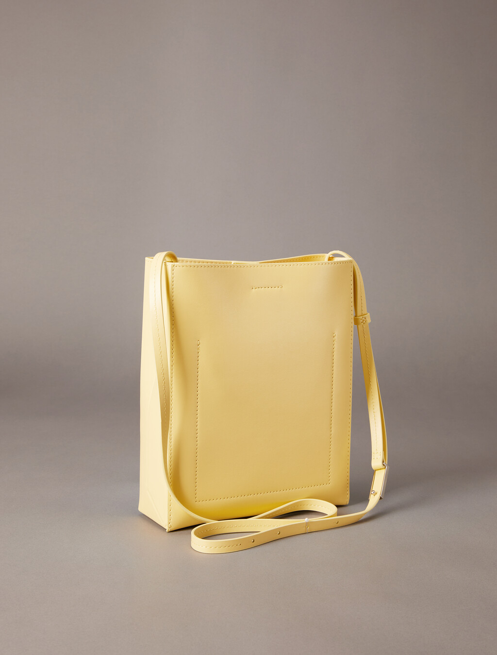 CK Paper Bag Leather Crossbody, Golden Haze, hi-res