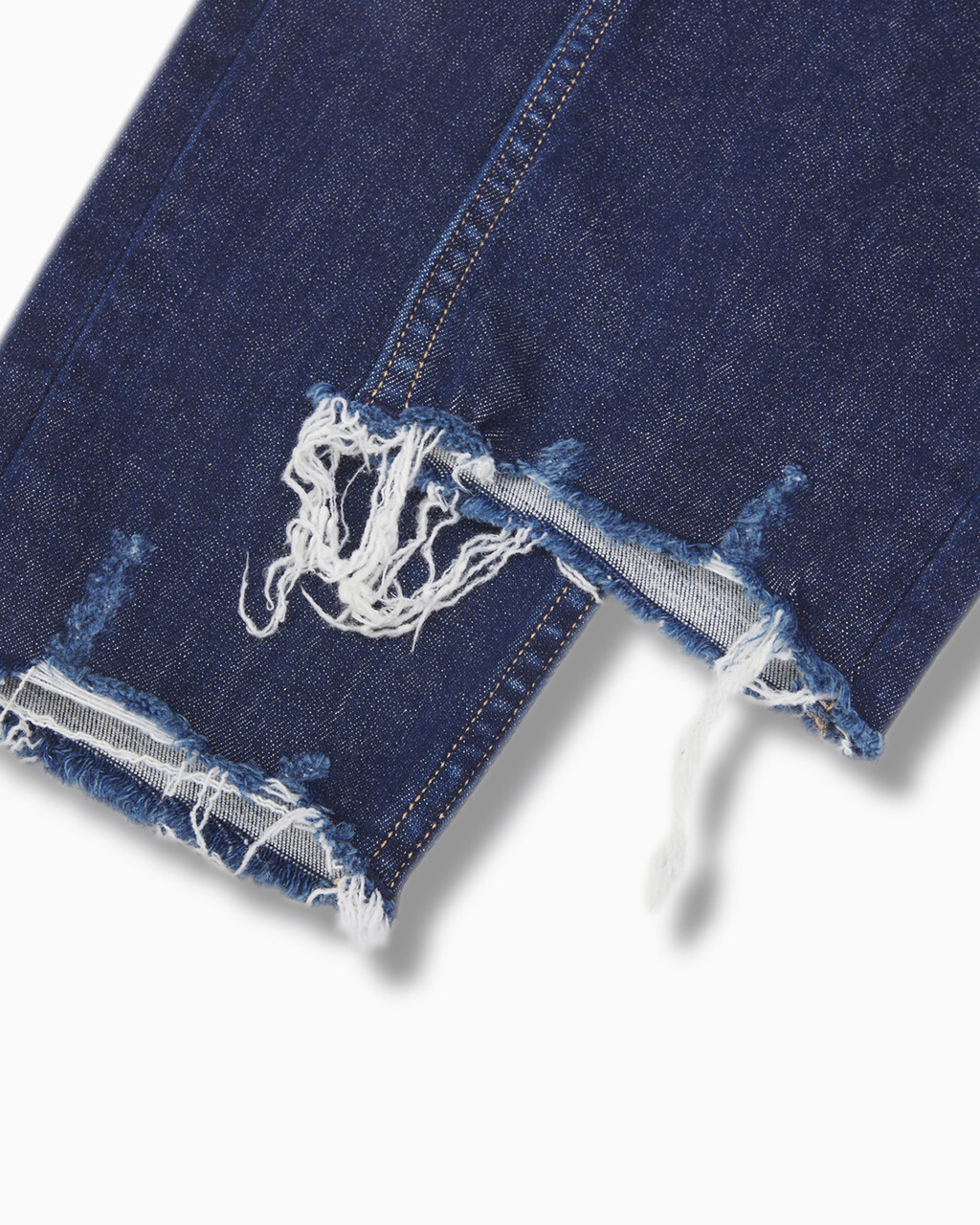 FOREVER STRETCH High Rise Body Ankle Jeans, Abe Dark Blue Dstr Hem, hi-res