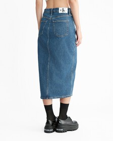 Sustainable Midi Denim Skirt, Denim Medium, hi-res