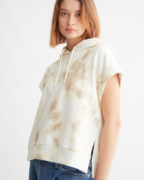 ICONIC UTILITY TIE DYE SLEEVELESS HOODIE