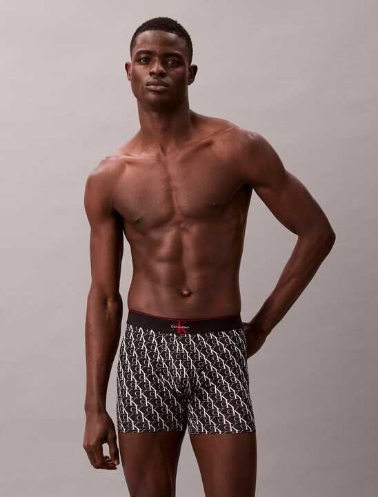 Graphic Monogram Microfiber Stretch Boxer Brief