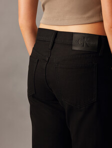 Forever Black Low Rise Straight Jeans, Denim Black, hi-res