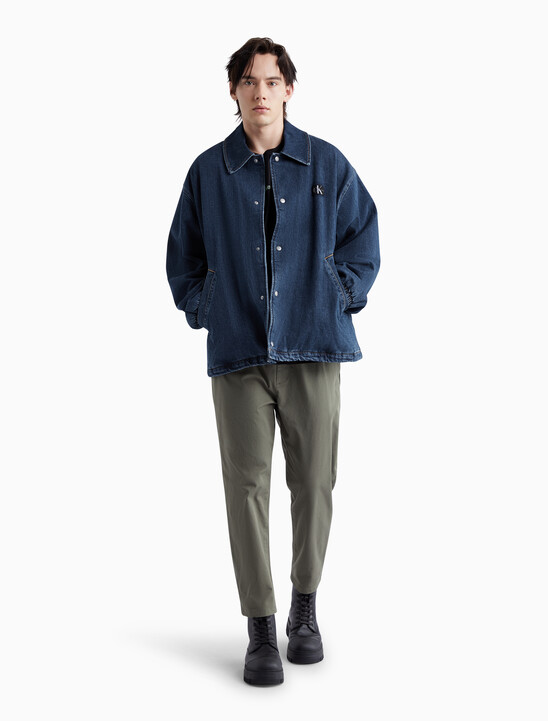 Drawstring Hem Denim Jacket