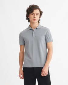 LOGO PIPING POLO, Overcast Grey, hi-res