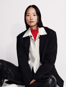 Relaxed Tailored Blazer, Black, hi-res