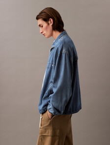 Denim Windbreaker, BLUE RETROGRADE, hi-res