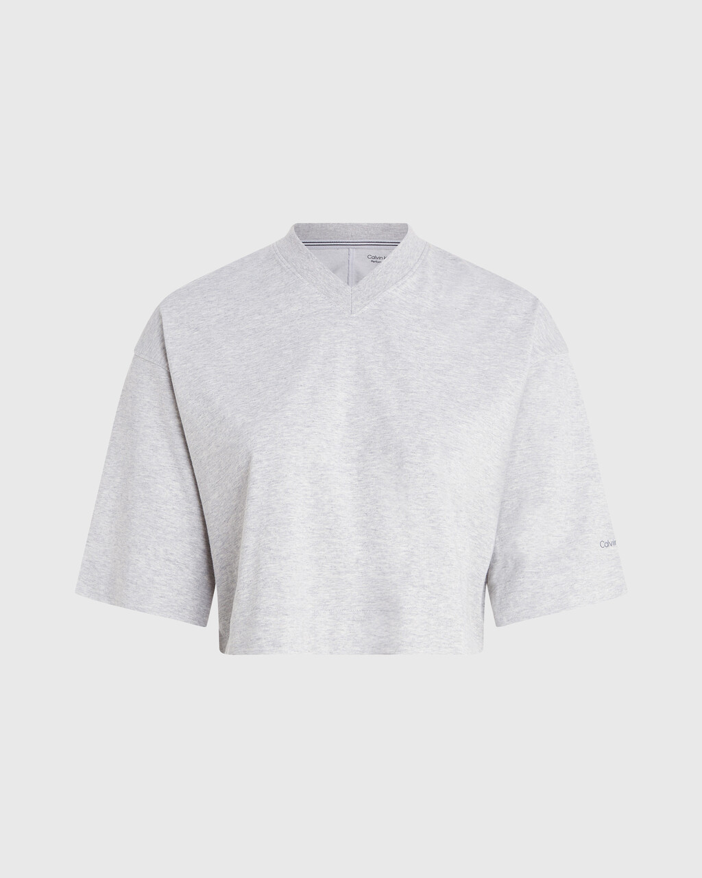 CK Athletic Cropped Gym T-Shirt, ATHLETIC GREY H, hi-res