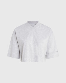 CK Athletic Cropped Gym T-Shirt, ATHLETIC GREY H, hi-res