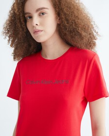 SHRUNKEN INSTITUTIONAL LOGO TEE, CANDY APPLE, hi-res