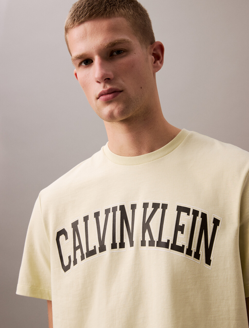 Varsity Logo Crewneck Tee, Aloe Wash, hi-res