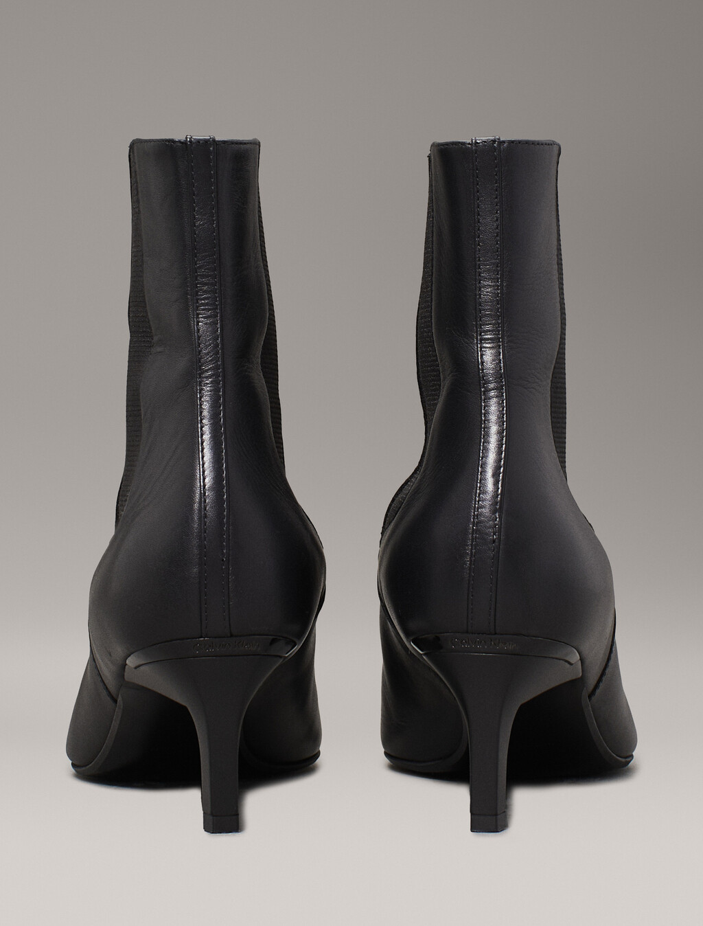Leather Heeled Chelsea Boots, Ck Black, hi-res