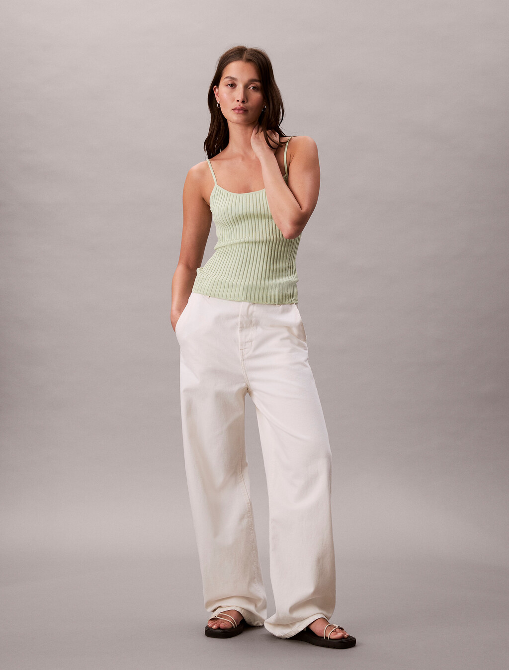 Liquid Shine Sculpt Tank Top, Seacrest, hi-res
