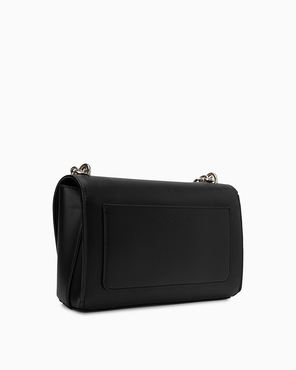 SCULPTED FLAP BAG WITH CHAIN, BLACK, hi-res