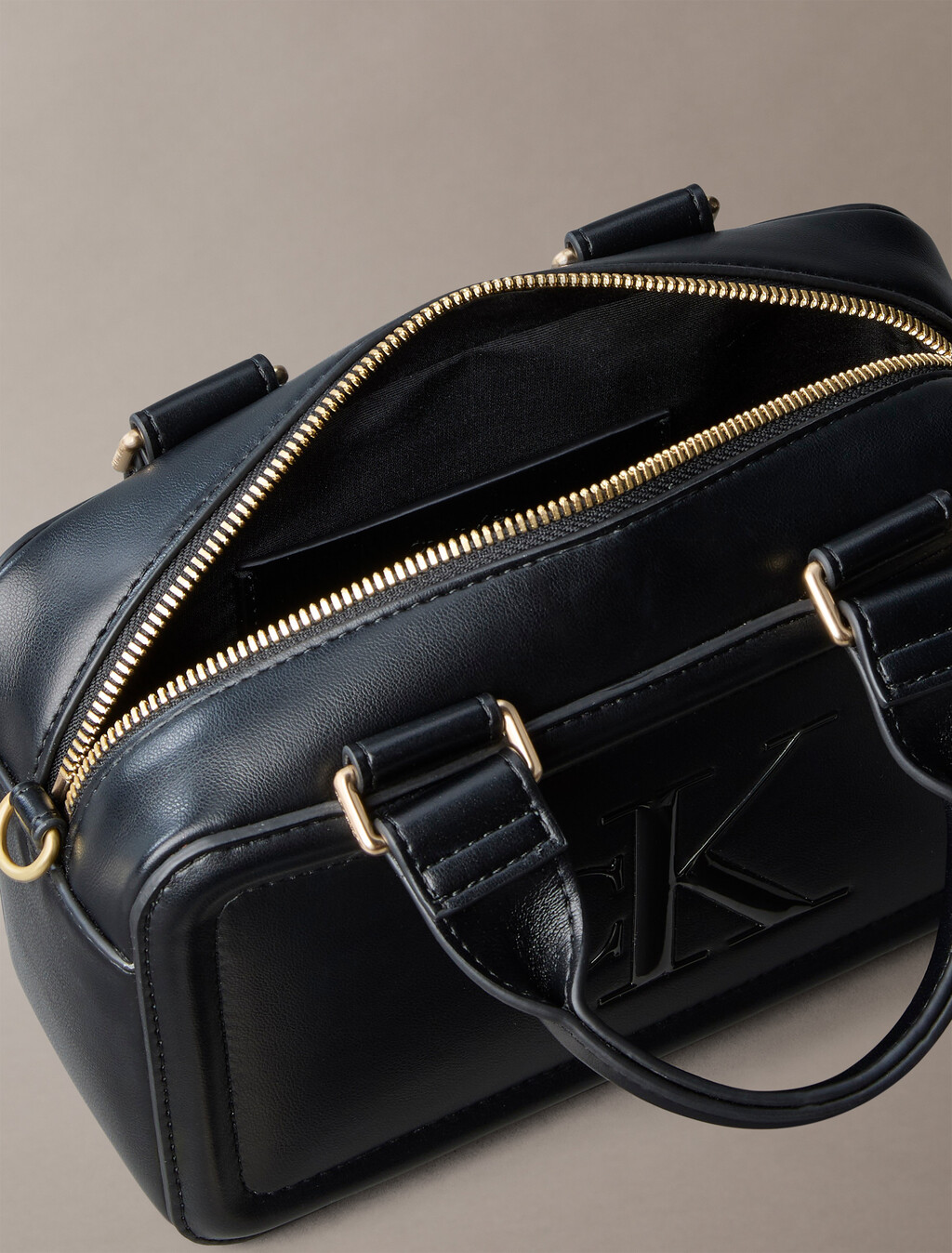 Bold Monogram Mini Tote, Black, hi-res