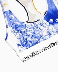 Modern Cotton Unlined Bralette, Hero Graphic Floral+White, hi-res