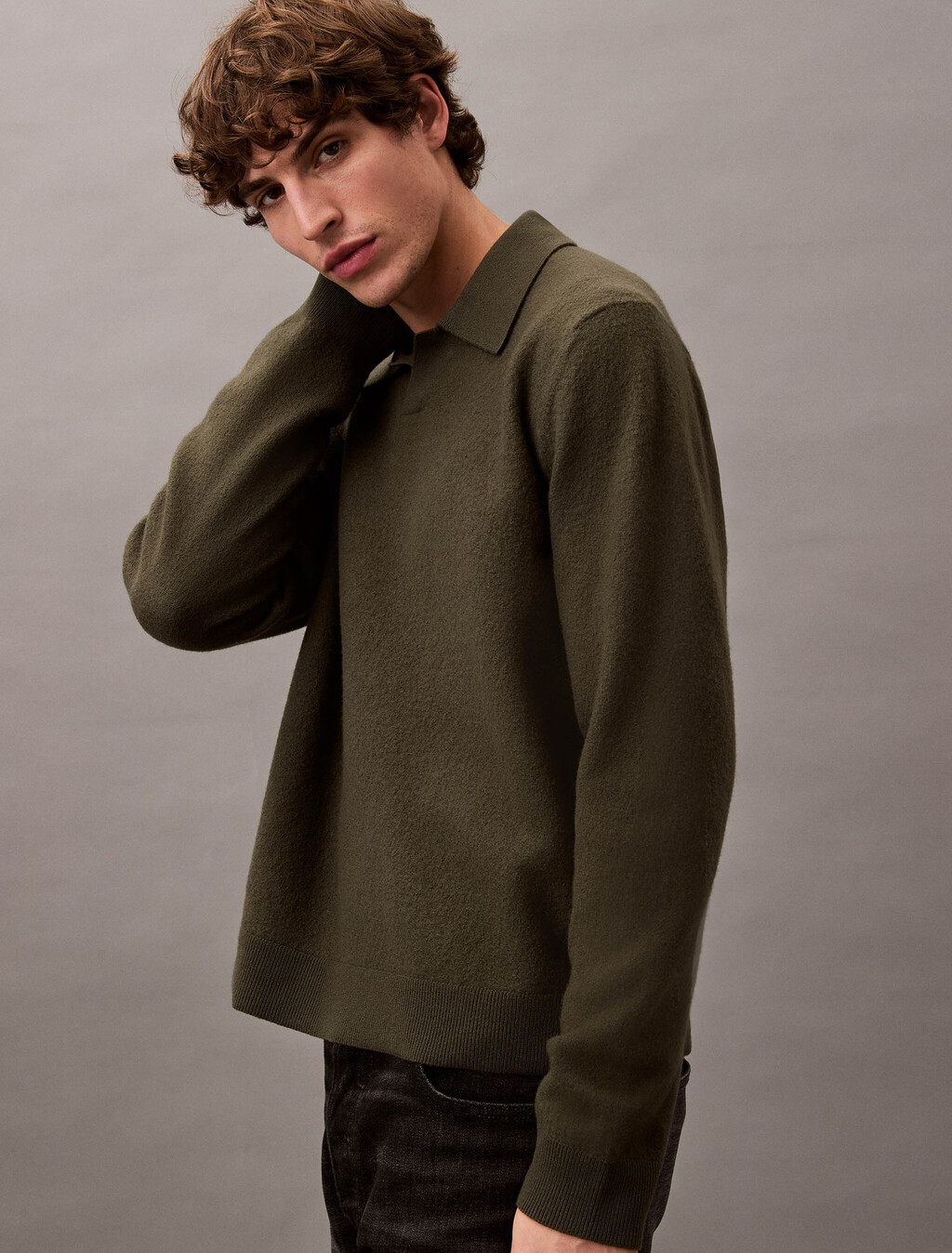 Boiled Wool Polo, Deep Depths, hi-res