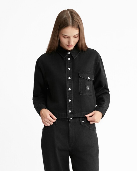 Cropped Dad Denim Shirt