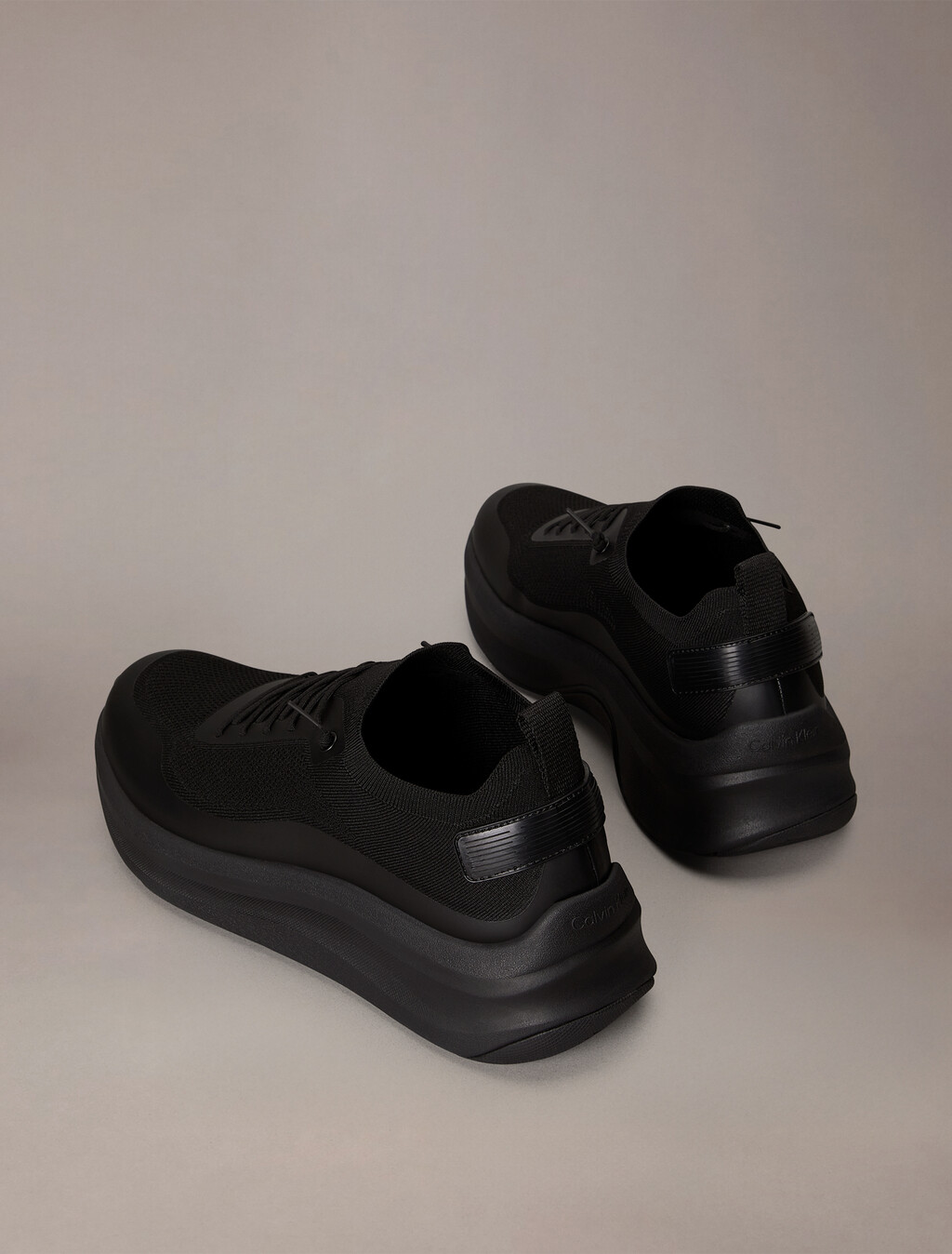 Mesh Chunky Runner Sock Trainers, Triple Black, hi-res