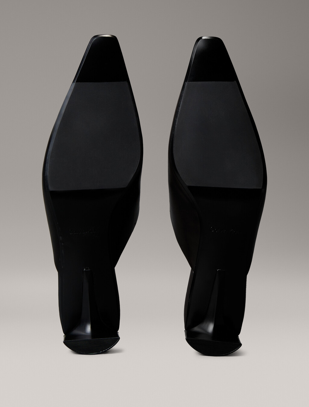 Leather Kitten Heel Mules, PVH Black, hi-res