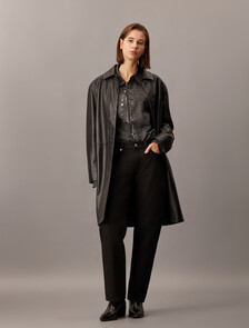 Denim Print Button-Down Shirt, Black Denim Print, hi-res