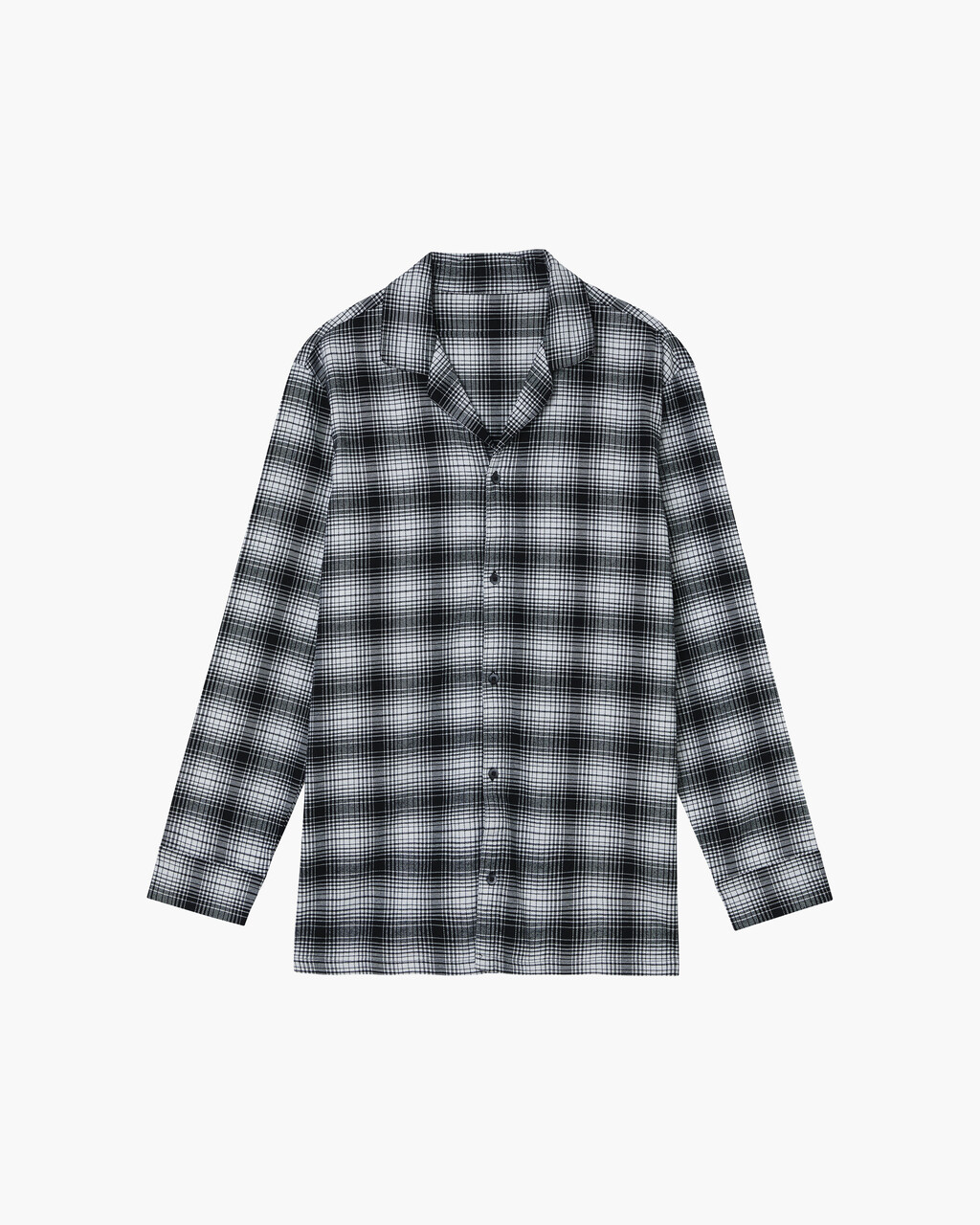 FLANNEL LONG SLEEVE BUTTON DOWN SHIRT, CK Shadow Plaid+Black, hi-res