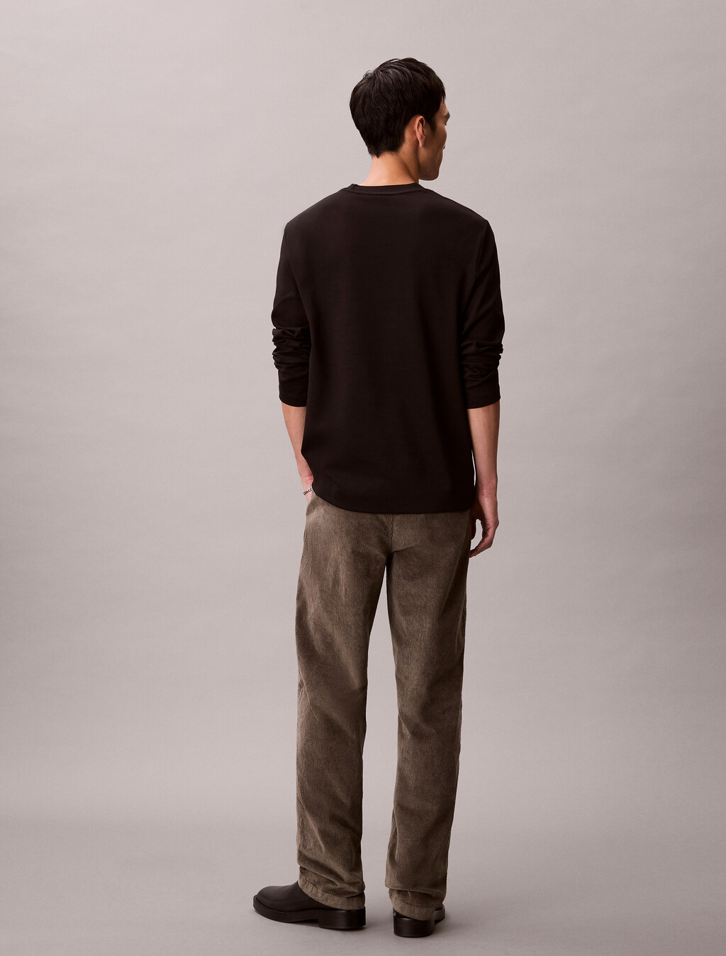 90's Straight Corduroy Chino Trousers, Beluga, hi-res