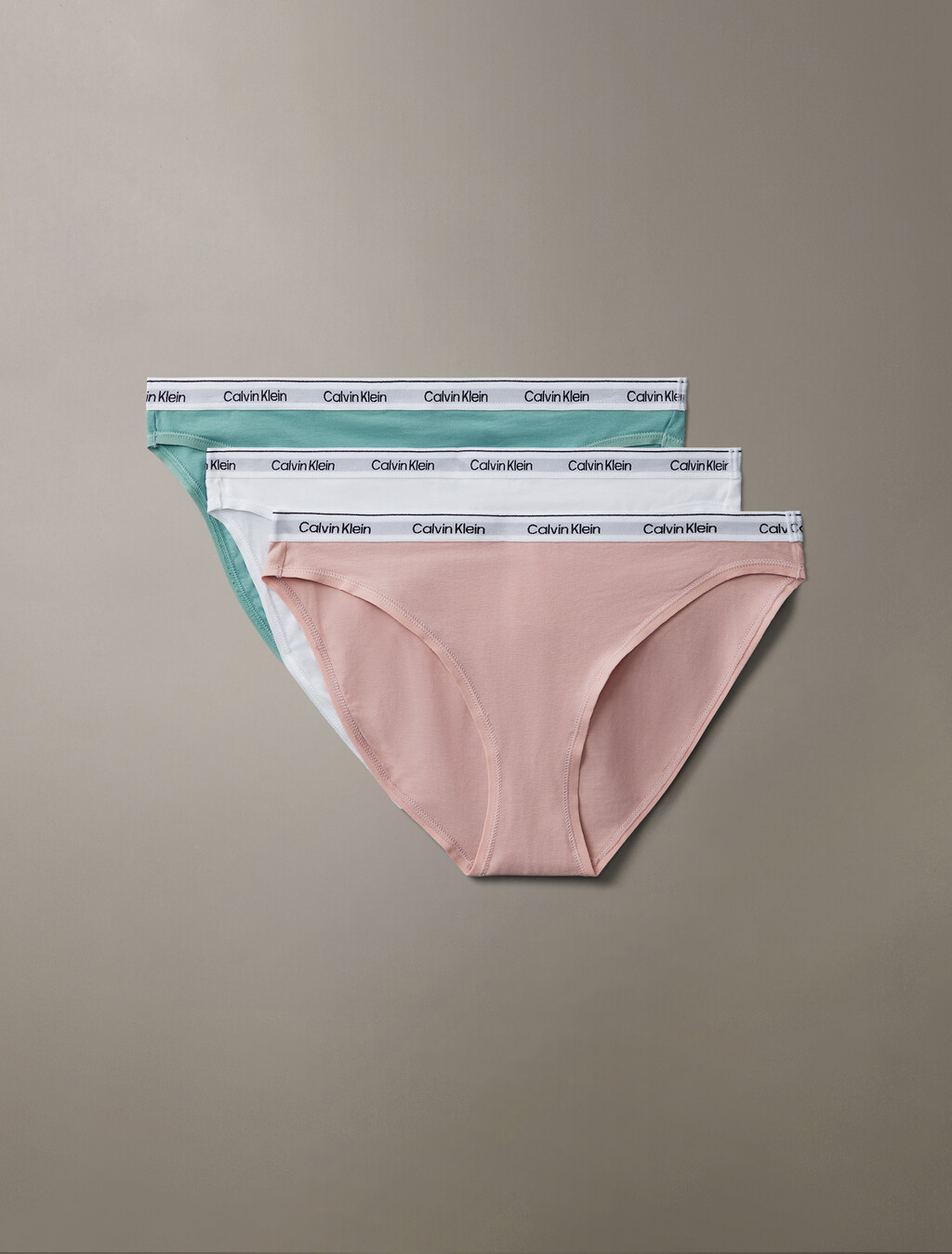 3 Pack Low Rise Bikini Briefs, Subdued/White/Zoni Beach, hi-res